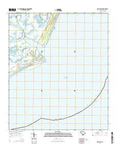 Fripp Inlet South Carolina Current topographic map, 1:24000 scale, 7.5 X 7.5 Minute, Year 2014