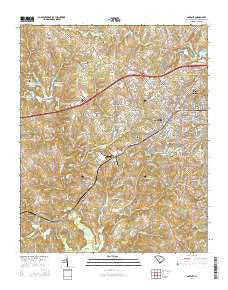 Gaffney South Carolina Current topographic map, 1:24000 scale, 7.5 X 7.5 Minute, Year 2014