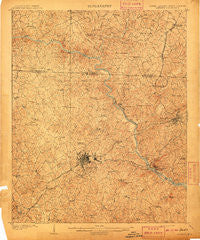 Gaffney South Carolina Historical topographic map, 1:62500 scale, 15 X 15 Minute, Year 1909