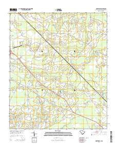 Goretown South Carolina Current topographic map, 1:24000 scale, 7.5 X 7.5 Minute, Year 2014