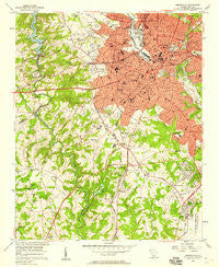 Greenville South Carolina Historical topographic map, 1:24000 scale, 7.5 X 7.5 Minute, Year 1957