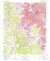 Greenville South Carolina Historical topographic map, 1:24000 scale, 7.5 X 7.5 Minute, Year 1957