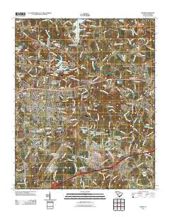 Greer South Carolina Historical topographic map, 1:24000 scale, 7.5 X 7.5 Minute, Year 2011