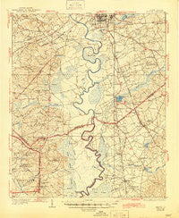 Hagood South Carolina Historical topographic map, 1:62500 scale, 15 X 15 Minute, Year 1938