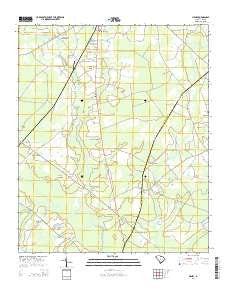 Henry South Carolina Current topographic map, 1:24000 scale, 7.5 X 7.5 Minute, Year 2014