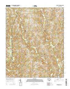 Hickory Tavern South Carolina Current topographic map, 1:24000 scale, 7.5 X 7.5 Minute, Year 2014