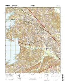 Irmo South Carolina Current topographic map, 1:24000 scale, 7.5 X 7.5 Minute, Year 2014