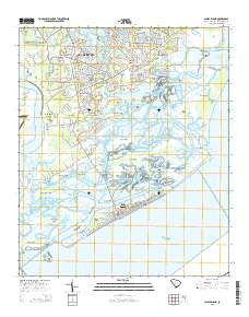 James Island South Carolina Current topographic map, 1:24000 scale, 7.5 X 7.5 Minute, Year 2014
