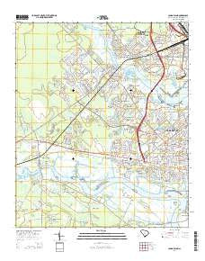 Johns Island South Carolina Current topographic map, 1:24000 scale, 7.5 X 7.5 Minute, Year 2014