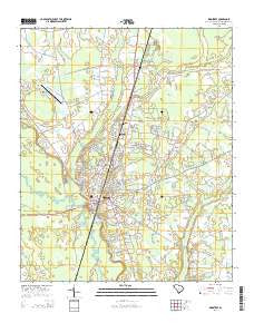 Kingstree South Carolina Current topographic map, 1:24000 scale, 7.5 X 7.5 Minute, Year 2014