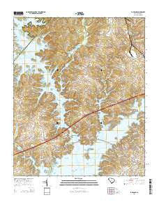 La France South Carolina Current topographic map, 1:24000 scale, 7.5 X 7.5 Minute, Year 2014