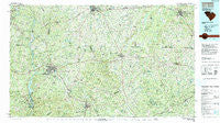Lancaster South Carolina Historical topographic map, 1:100000 scale, 30 X 60 Minute, Year 1986