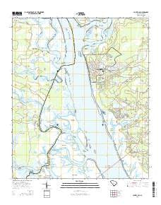 Laurel Bay South Carolina Current topographic map, 1:24000 scale, 7.5 X 7.5 Minute, Year 2014