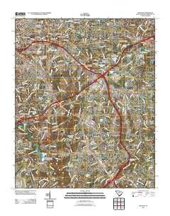 Mauldin South Carolina Historical topographic map, 1:24000 scale, 7.5 X 7.5 Minute, Year 2011