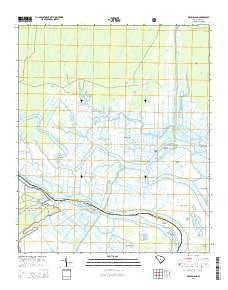 Minim Island South Carolina Current topographic map, 1:24000 scale, 7.5 X 7.5 Minute, Year 2014