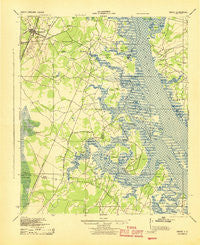 Okatie South Carolina Historical topographic map, 1:62500 scale, 15 X 15 Minute, Year 1942