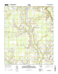 Pamplico South South Carolina Current topographic map, 1:24000 scale, 7.5 X 7.5 Minute, Year 2014