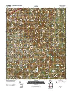 Pelham South Carolina Historical topographic map, 1:24000 scale, 7.5 X 7.5 Minute, Year 2011