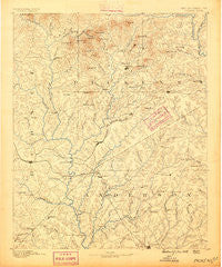 Pickens South Carolina Historical topographic map, 1:125000 scale, 30 X 30 Minute, Year 1888