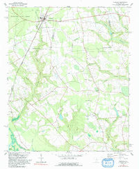 Pinewood South Carolina Historical topographic map, 1:24000 scale, 7.5 X 7.5 Minute, Year 1980