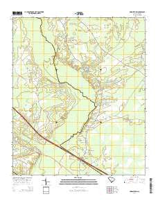 Pringletown South Carolina Current topographic map, 1:24000 scale, 7.5 X 7.5 Minute, Year 2014