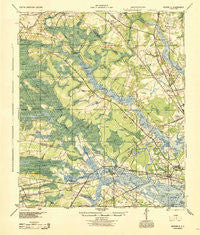 Ravenels South Carolina Historical topographic map, 1:62500 scale, 15 X 15 Minute, Year 1944