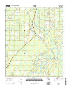 Rhems South Carolina Current topographic map, 1:24000 scale, 7.5 X 7.5 Minute, Year 2014