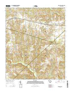 Ridge Spring South Carolina Current topographic map, 1:24000 scale, 7.5 X 7.5 Minute, Year 2014