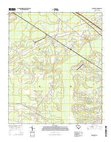 Ridgeville South Carolina Current topographic map, 1:24000 scale, 7.5 X 7.5 Minute, Year 2014