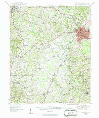 Rock Hill South Carolina Historical topographic map, 1:62500 scale, 15 X 15 Minute, Year 1949