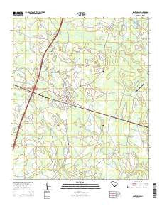Saint George South Carolina Current topographic map, 1:24000 scale, 7.5 X 7.5 Minute, Year 2014