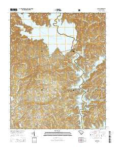 Salem South Carolina Current topographic map, 1:24000 scale, 7.5 X 7.5 Minute, Year 2014