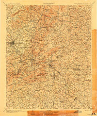 Saluda North Carolina Historical topographic map, 1:125000 scale, 30 X 30 Minute, Year 1907