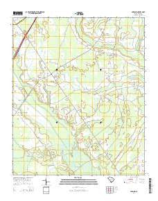 Sardinia South Carolina Current topographic map, 1:24000 scale, 7.5 X 7.5 Minute, Year 2014