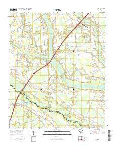 Sardis South Carolina Current topographic map, 1:24000 scale, 7.5 X 7.5 Minute, Year 2014