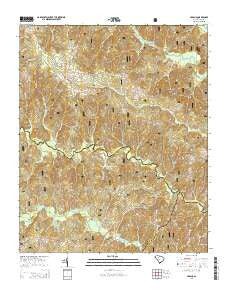 Sedalia South Carolina Current topographic map, 1:24000 scale, 7.5 X 7.5 Minute, Year 2014