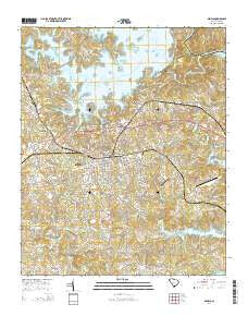 Seneca South Carolina Current topographic map, 1:24000 scale, 7.5 X 7.5 Minute, Year 2014
