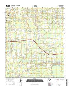 Shell South Carolina Current topographic map, 1:24000 scale, 7.5 X 7.5 Minute, Year 2014