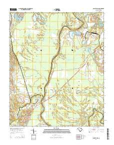 Society Hill South Carolina Current topographic map, 1:24000 scale, 7.5 X 7.5 Minute, Year 2014
