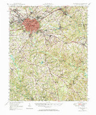 Spartanburg South Carolina Historical topographic map, 1:62500 scale, 15 X 15 Minute, Year 1947