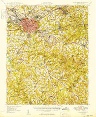 Spartanburg South Carolina Historical topographic map, 1:62500 scale, 15 X 15 Minute, Year 1949