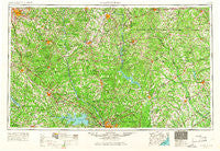 Spartanburg South Carolina Historical topographic map, 1:250000 scale, 1 X 2 Degree, Year 1953