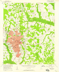 Sumter East South Carolina Historical topographic map, 1:24000 scale, 7.5 X 7.5 Minute, Year 1957