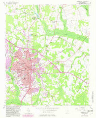 Sumter East South Carolina Historical topographic map, 1:24000 scale, 7.5 X 7.5 Minute, Year 1957