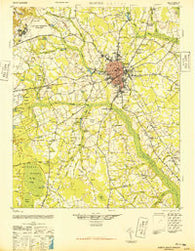 Sumter South Carolina Historical topographic map, 1:62500 scale, 15 X 15 Minute, Year 1946