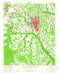 Sumter South Carolina Historical topographic map, 1:62500 scale, 15 X 15 Minute, Year 1957