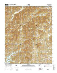 Sunset South Carolina Current topographic map, 1:24000 scale, 7.5 X 7.5 Minute, Year 2014