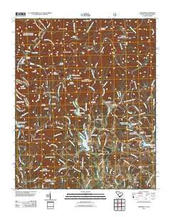 Tamassee South Carolina Historical topographic map, 1:24000 scale, 7.5 X 7.5 Minute, Year 2011