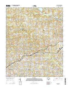 Taylors South Carolina Current topographic map, 1:24000 scale, 7.5 X 7.5 Minute, Year 2014
