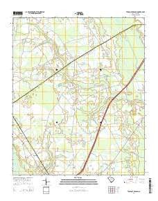Tearcoat Branch South Carolina Current topographic map, 1:24000 scale, 7.5 X 7.5 Minute, Year 2014